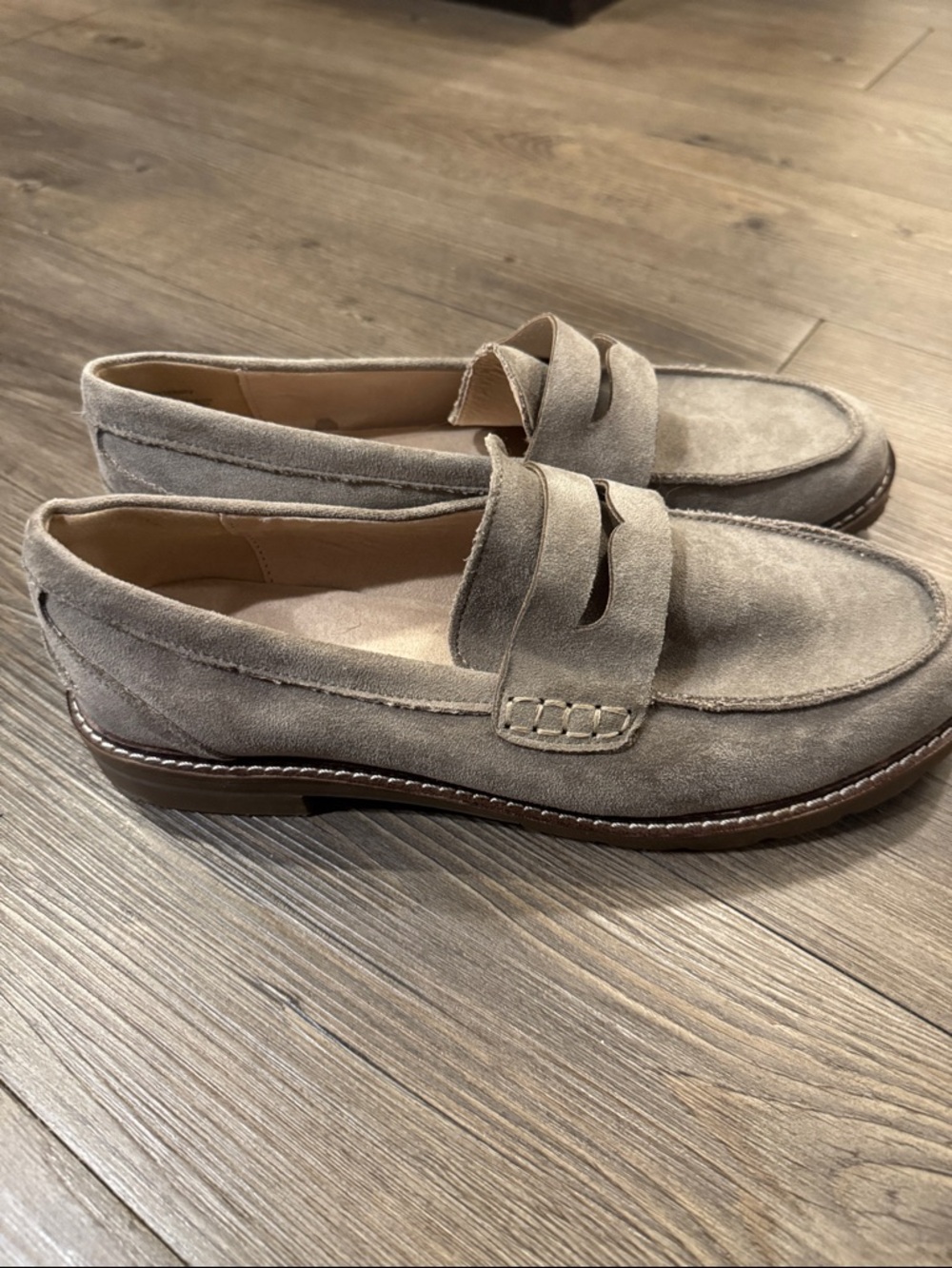 Anne Klein Everly Suede Loafers in Taupe. 9.5. Great Condition! - Picture 5 of 7